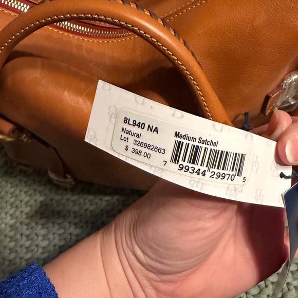 Dooney & Bourke Orange Leather Satchel - Picture 3 of 5